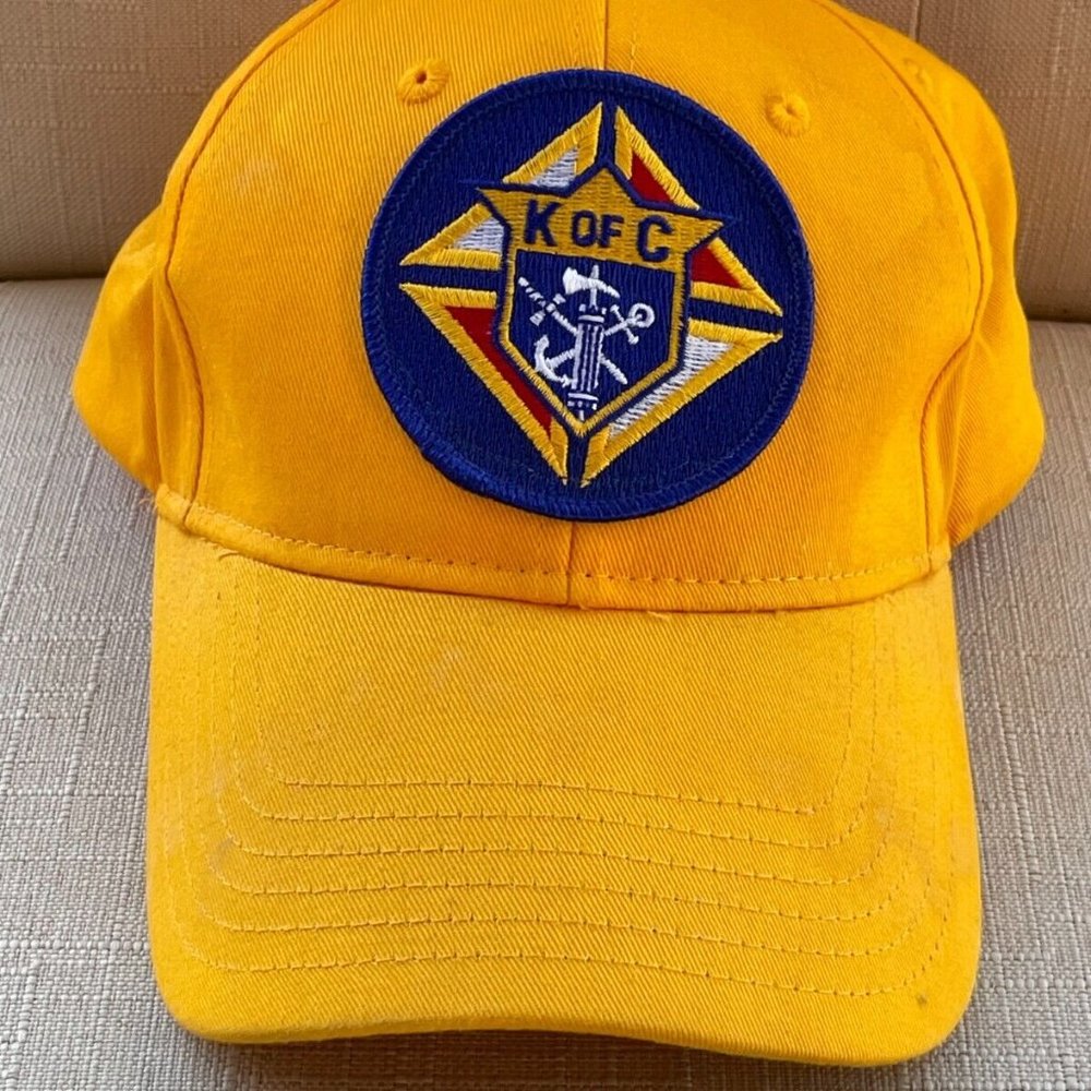 Otto Men Hat Yellow Sport Cap K of C Hat One Size Fit Most